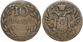 10 groszy polskich 1816 IB - falsyfikat z epoki