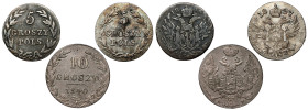 5-10 groszy 1816-1840, zestaw (3szt)