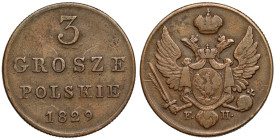 3 grosze polskie 1829 FH