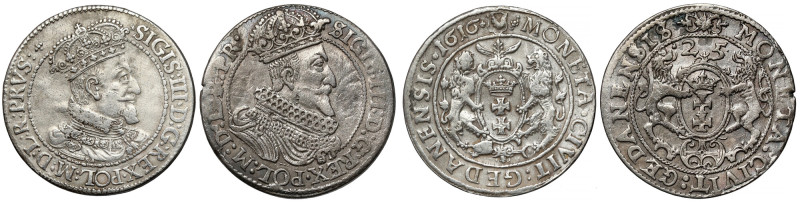 Zygmunt III Waza, Ort Gdańsk 1616-1625, zestaw (2szt) Czyszczone. 
Grade: VF 
...