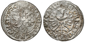 Śląsk, Jan Chrystian i Jerzy Rudolf, 3 krajcary 1620, Złoty Stok