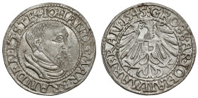 Śląsk, Jan Kostrzyński, Grosz 1545, Krosno