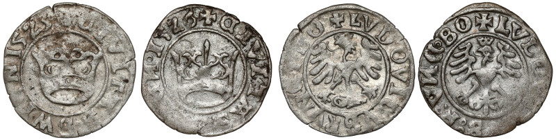 Śląsk, Świdnica, Ludwik Jagiellończyk, Półgrosz 1525-1526, zestaw (2szt) 
Grade...