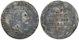 Śląsk, Fryderyk II Wielki, 1/3 talara 1767-B, Wrocław - fałszerstwo z epoki