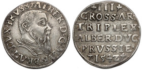 Prusy, Albrecht Hohenzollern, Trojak Królewiec 1542