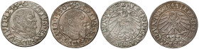 Prusy, Albrecht Hohenzollern, Grosz Królewiec 1543-1550, zestaw (2szt)