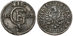 Prusy, Jerzy Fryderyk, Trzeciak Królewiec 1593 - rzadki