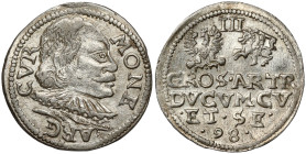 Kurlandia, Wilhelm Kettler, Trojak Mitawa 1598 R4