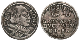 Kurlandia, Wilhelm Kettler, Trojak Mitawa 1598 R4