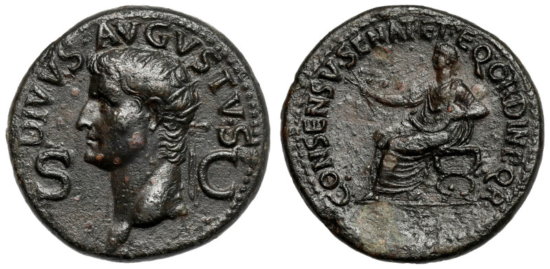 Octavian August (27 BC -14 AD) Dupondius - struck under Gaius (Caligula) Obverse...