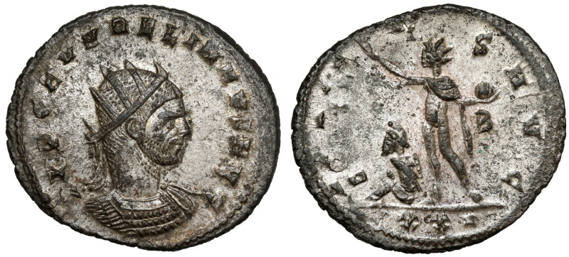 Aurelian (270-275 AD) Antoninian Obverse: IMP C AVRELIANVS AVG Radiate and cuira...