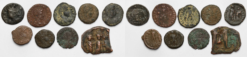 Roman Empire, lot of 7 follis + August III Sas, schilling 
Grade: +/F- 

ANCI...