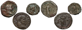 Roman Empire, Bilon and bronze coins, lot (3pcs)