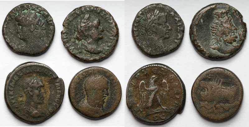 Roman Empire, tetradrachms, lot (4pcs) 
Grade: +/F- 

ANCIENT COINS ROMAN EMP...