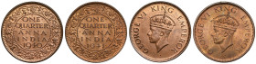 India, George VI, 1/4 anna 1940-1941 (2pcs)
