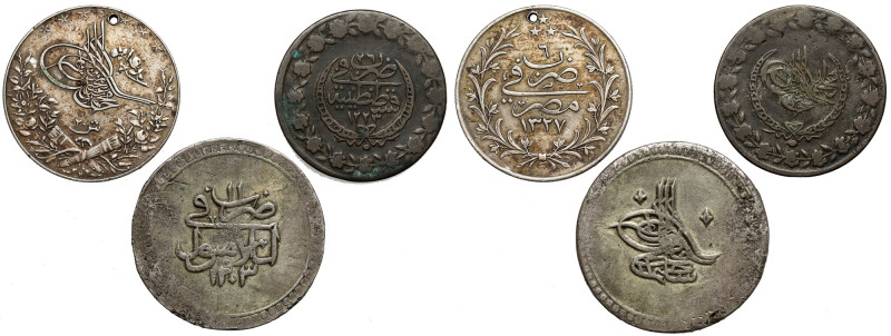 Ottoman Empire, lot of 3 coins, mostly silver Total weight: 68,4 g.&nbsp;
 Tota...