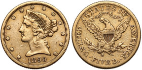 USA, 5 dollars 1899-S