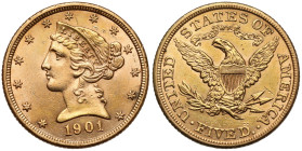 USA, 5 dollars 1901
