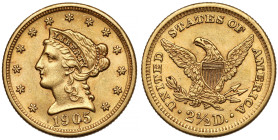 USA, 2 1/2 dollars 1905