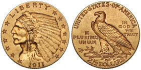 USA, 2 1/2 dollars 1911 - Indian Head