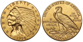USA, 2 1/2 dollars 1914 - Indian Head
