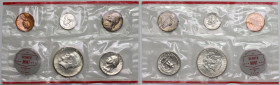 USA, 1964 annual set - from 1 cent to 1/2 dollar - Denver Mint