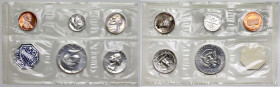 USA, 1964 annual set - from 1 cent to 1/2 dollar - Philadelphia Mint