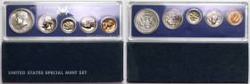 USA, 1966 annual set - from 1 cent to 1/2 dollar