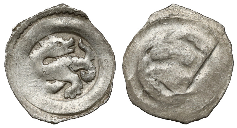 Austria, Rudolph I (1273-91) Pfennig, Enns - Dragon Silver, diameter 17 mm, weig...