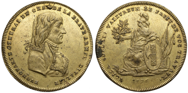 France, Medal 1796 - Bonaparte, victory during the Italian campaign Brass, diame...