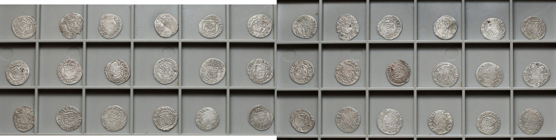 Hungary, lot of 18 silver denarii 
Grade: F+/XF 

EUROPE HUNGARY, UNGARN