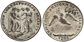 England, Jeton / 1/2 penny 1795 - London Corresponding Society