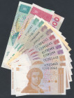 Chorwacja, 1 - 100.000 Dinara 1991-1993 (13szt)