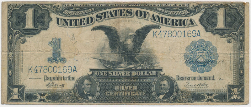 USA, 1 Dollar 1899 Silver Certificate, Eagle Reference: Pick 338
Grade: VG+ 
...