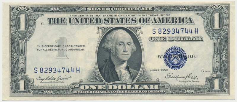 USA, 1 Dollar 1935 E Reference: Pick 416e
Grade: UNC 

WORLD PAPER MONEY USA