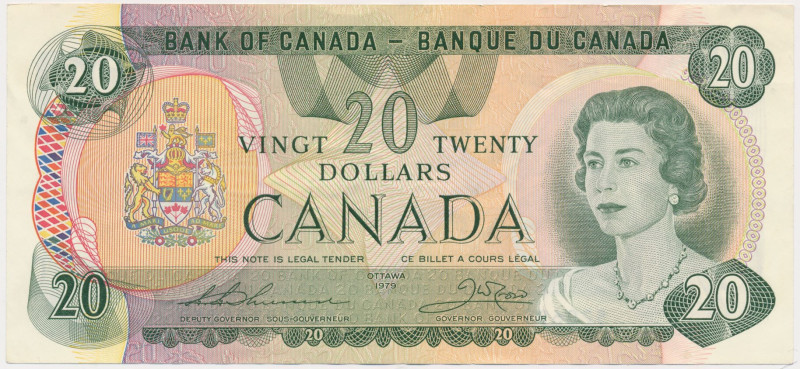 Canada, 20 Dollars 1979 Signatures:&nbsp;Thiessen & Crow.&nbsp;
Reference: Pick...