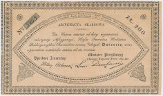 Powstanie Listopadowe, Asygnacja Skarbowa na 200 złotych 1831