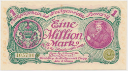 Gdańsk, 1 mln marek 1923 - numeracja 6-cyfrowa