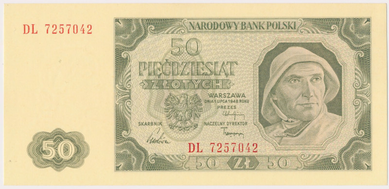 50 złotych 1948 - DL Reference: Miłczak 138h
Grade: UNC