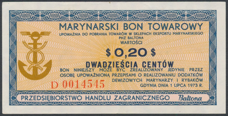 BALTONA 20 centów 1973 - D Reference: Miłczak B41c
Grade: XF