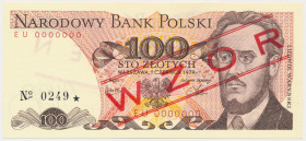 100 zł 1979 - WZÓR - EU 0000000 - No.0249