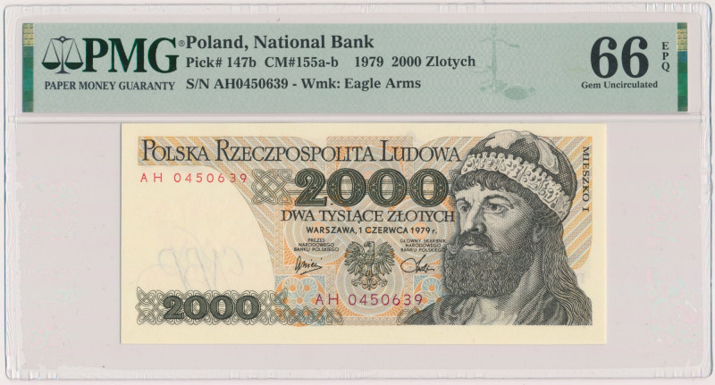 2.000 złotych 1979 - AH Reference: Miłczak 155b
Grade: PMG 66 EPQ