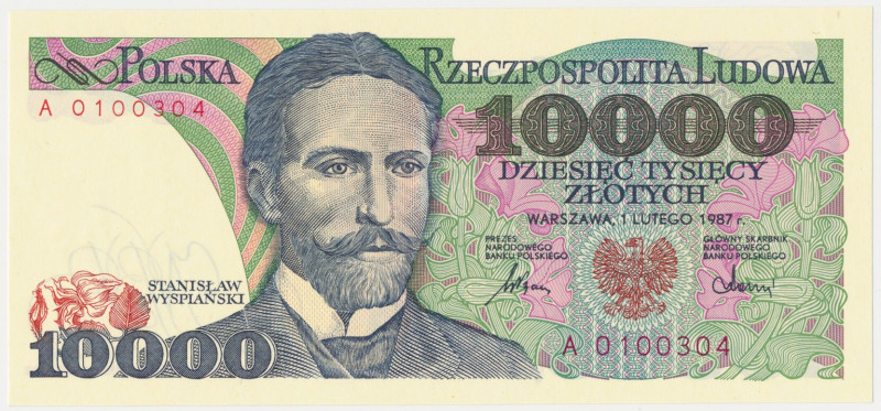 10.000 złotych 1987 - A Reference: Miłczak 169
Grade: UNC/AU