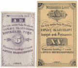 Hrubieszów, APTEKA, 5 i 15 kopiejek 1861 - blankiety (2szt)