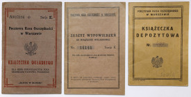 PKO, książeczki oszczędnościowe - zestaw (3szt)