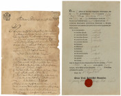 Stare dokumenty z lat 1758 i 1821 (2szt)