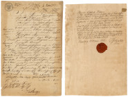 Stare dokumenty z lat 1832 i 1852 (2szt)