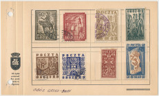 Oflag II D Gross-Born, zestaw znaczków obozowych (8szt)
