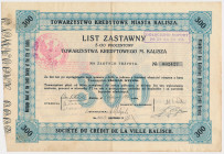 Kalisz, TKM, List zastawny 300 zł 1925