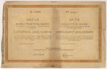 Bank Przemysłowy dla Królestwa Galicyi i Lodomeryi, 400 kr 1917
